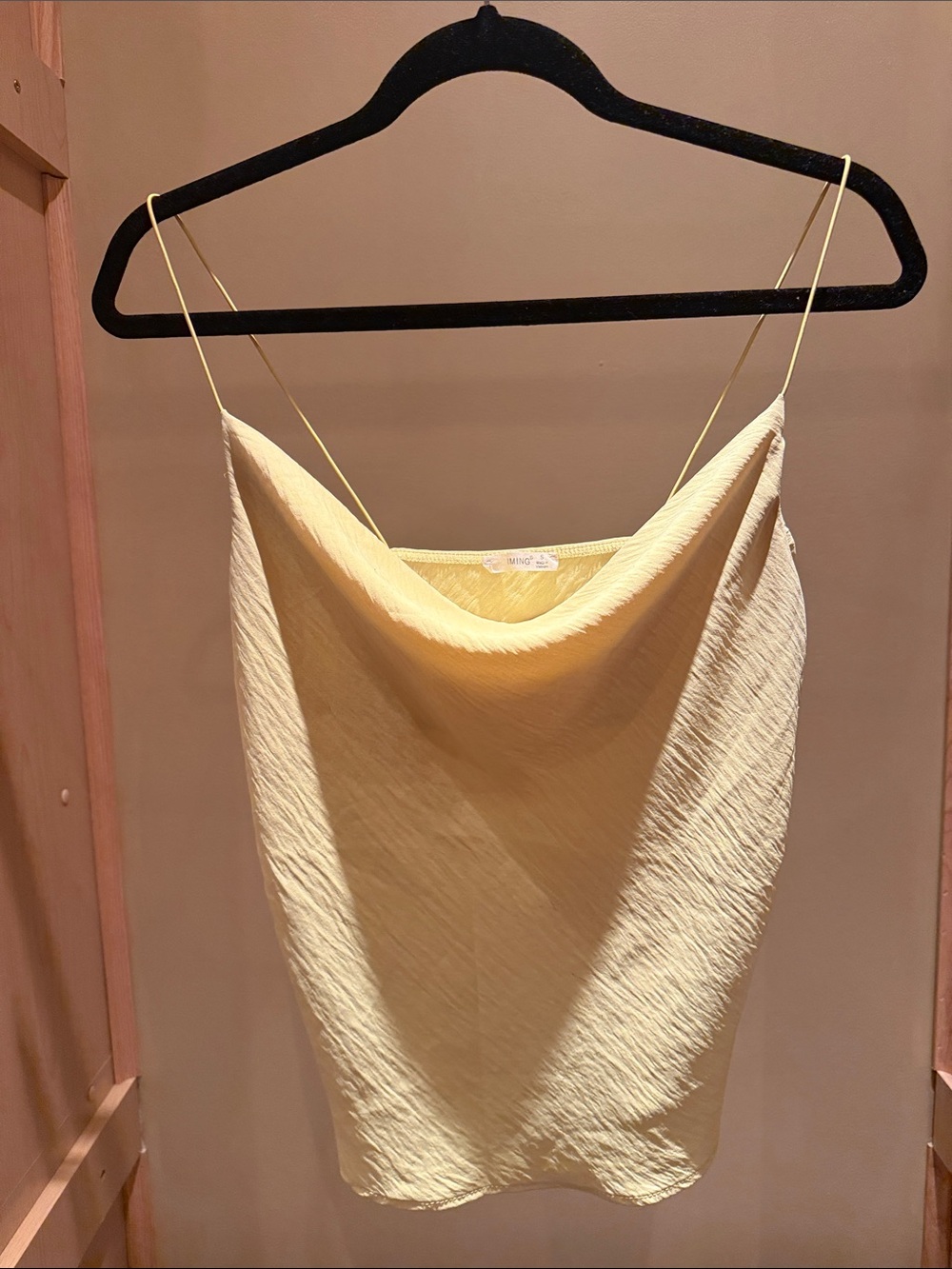 Timing Soft Yellow Scoop Neck Top